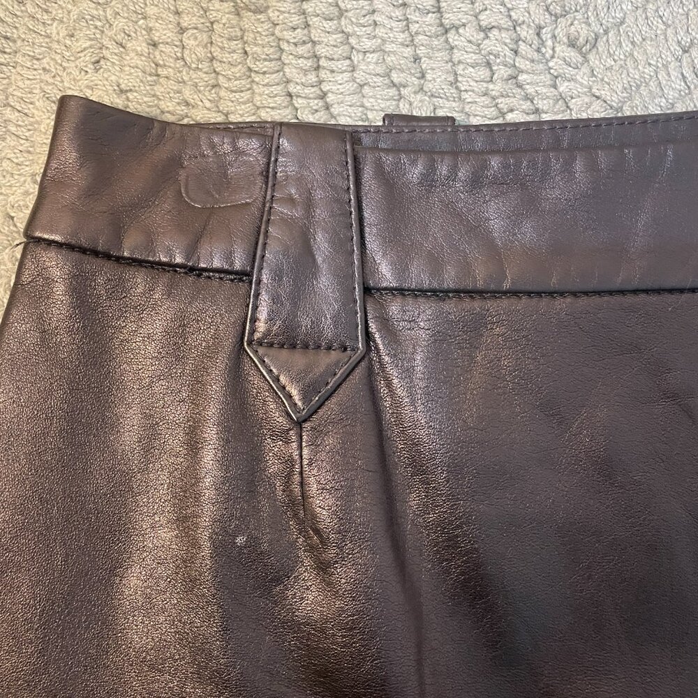 Vintage Siena Studio Black Leather Mini Skirt Size 4, Excellent Condition - Picture 7 of 8